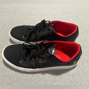 Scuderia Ferrari Men's Black and Red Sneakers by Puma Size 14
